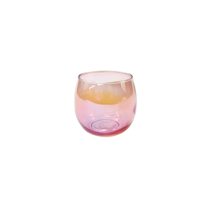Pink Multicolored Glass Wax Bottle YD-CX-074