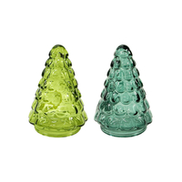 Square Embossed Christmas Tree Candle Holder YD-CX-093