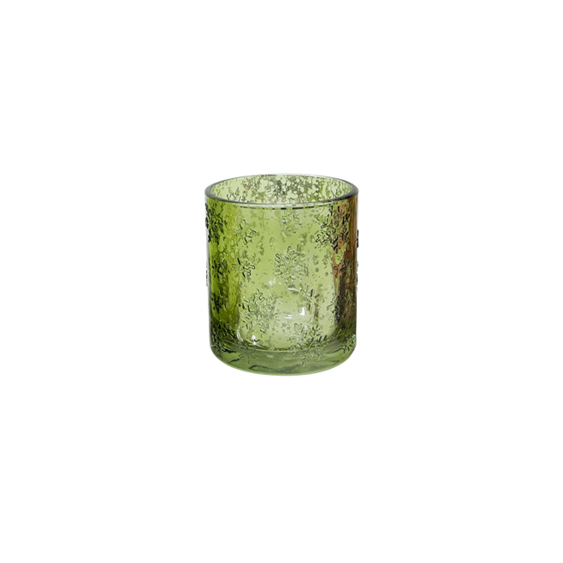 Electroplated Snowflake Pattern Glass Wax Bottle YD-CX-080