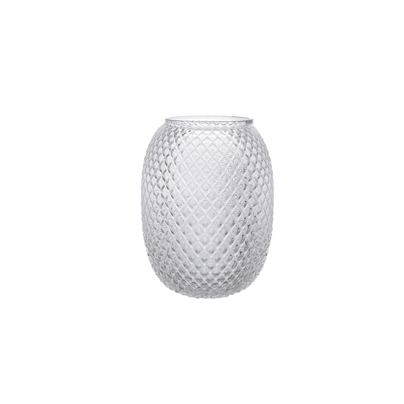 Diamond Pattern Glass Vase YD-CGV-066