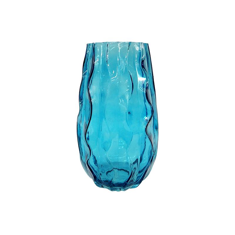 Wave Pattern Spray-painted Glass Vase YD-OBS-141