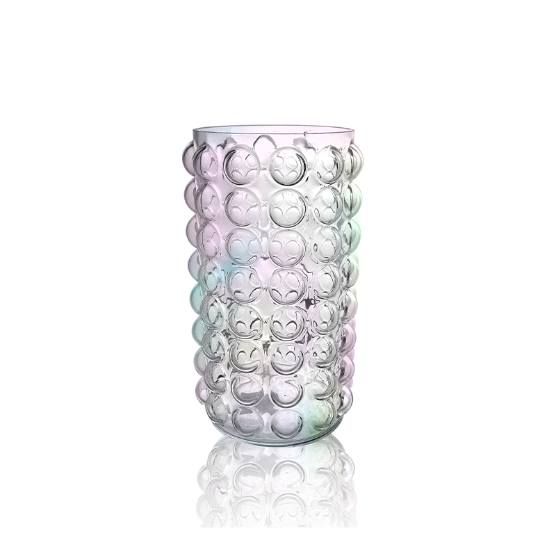Bubble Pattern Multicolored Plated Vase YD-OBS-111