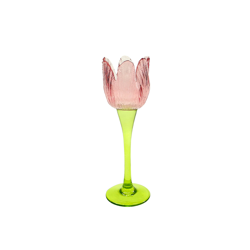 Tulip Spliced Glass Candle Holder YD-ND-405