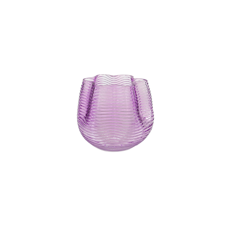 Purple Striped Spray Glass Vase YD-ND-417