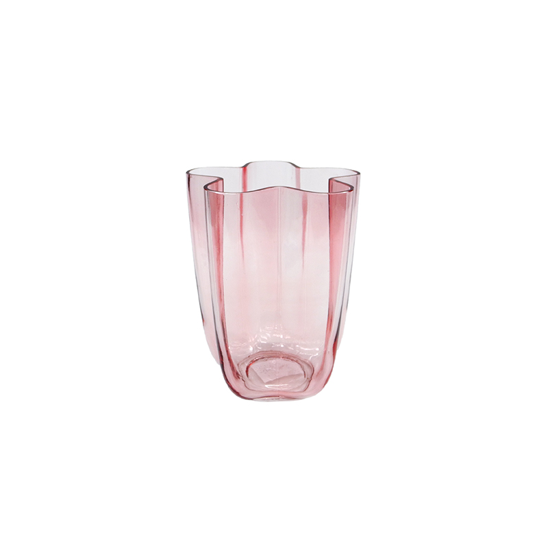 Pink Flower Spray Glass Vase YD-ND-419
