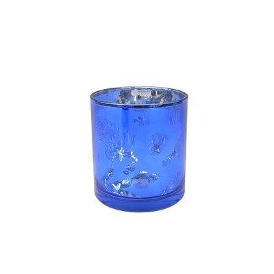 Yorklsun Glassware Royal Blue Candle Holder & Wax Bottle YD-HDWC-032