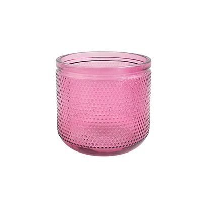Yorklsun Glassware Pink Candle Holder & Wax Bottle YD-HDWC-138