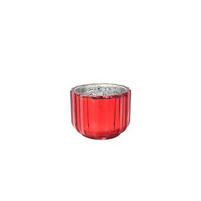 Yorklsun Glassware Red Candle Holder & Wax Bottle YD-CX-058