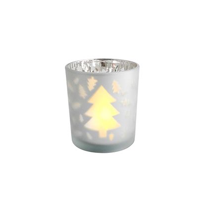 Yorklsun Glassware White Christmas Candle Holder & Wax Bottle YD-HDWC-034
