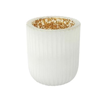 Yorklsun Glassware White Candle Holder & Wax Bottle YD-CX-057