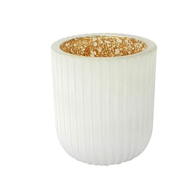 Yorklsun Glassware White Candle Holder & Wax Bottle YD-CX-057