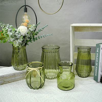 Green Candle Holder & Wax Bottle YD-ND-178