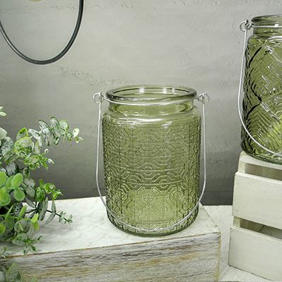 Green Candle Holder & Wax Bottle YD-ND-048