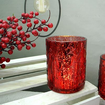 Red Christmas Candle Holder & Wax Bottle YD-ND-038