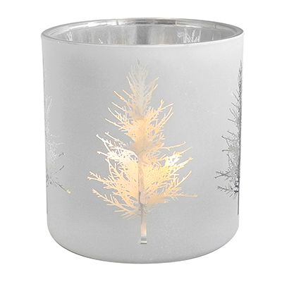 Yorklsun Glassware White Christmas Candle Holder & Wax Bottle YD-HDWC-035