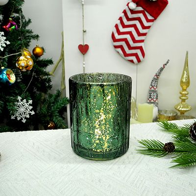 Dark Green Christmas Candle Holder & Wax Bottle YD-ND-040