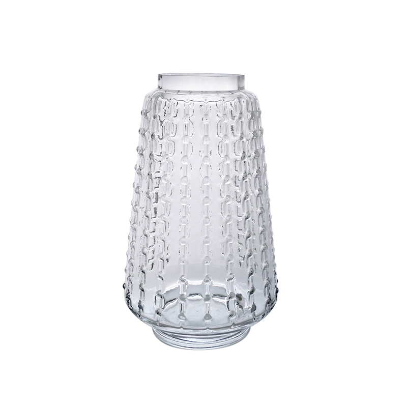Textured Glass Vase With Base YD-CGV-080