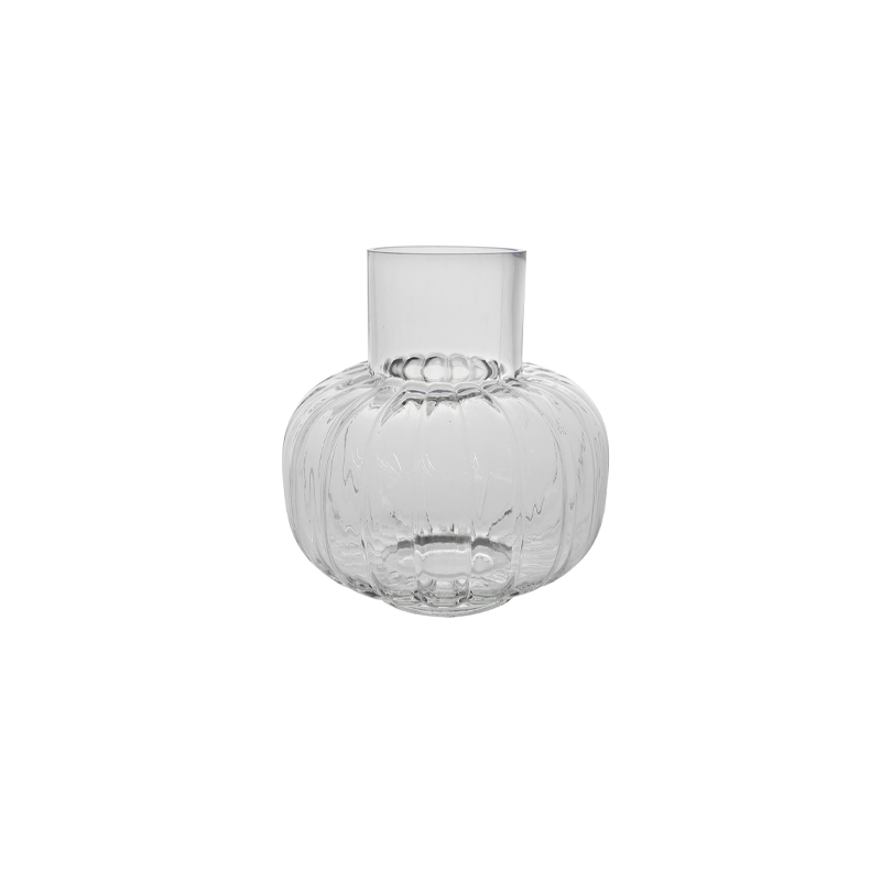 Pumpkin Shaped Glass Vase YD-CGV-133