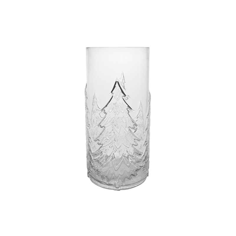 Pine Relief Glass Vase YD-CGV-188