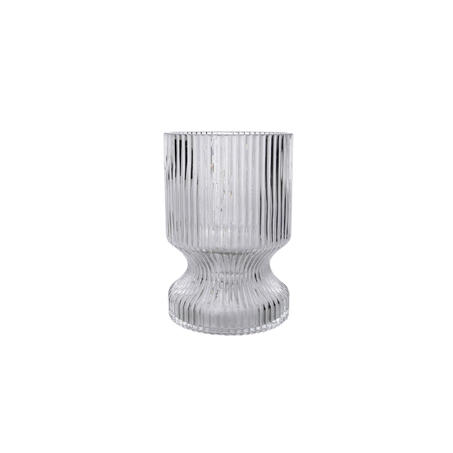 Waisted Cylinder Striped Glass Vase YD-CGV-169