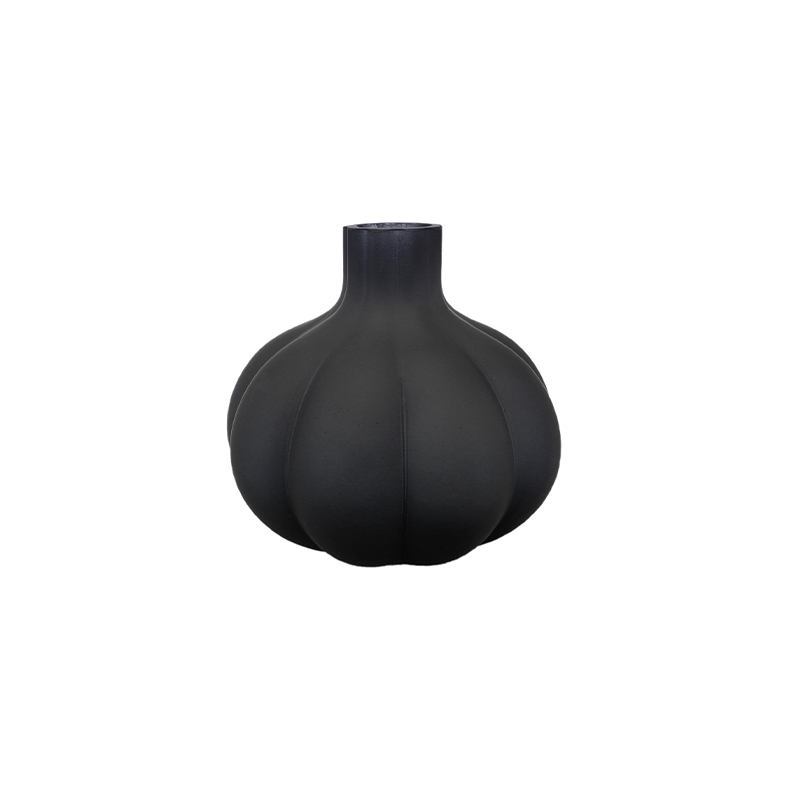 Blue-black Frosted Glass Vase YD-TDH-171