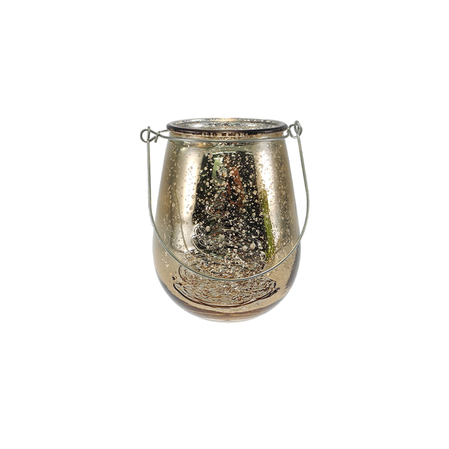 Christmas Tree Textured Electroplated Silver Candleholder YD-CX-176