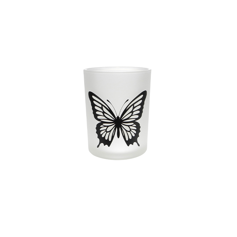 White Frosted Pattern Wax Cup YD-SS-126