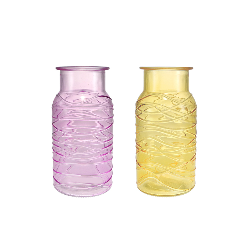 Line-painted Colored Glass Vase YD-SS-148