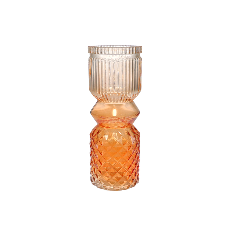 Orange Gradient-striped Colored Vase YD-SS-151