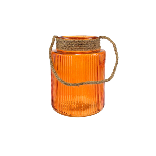 Striped Printed Vase with Cotton Rope Handle YD-TDH-114