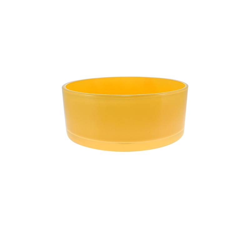 Yellow Tinted Glass Flower Pot YD-FPWP-042
