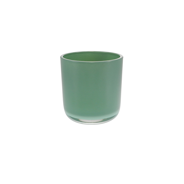 Arc-shaped Bottom Colored Glass Flower Pot YD-FPWP-041