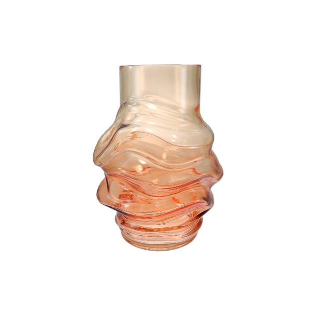 Oval-shaped Gradient Glass Vase YD-TDH-136