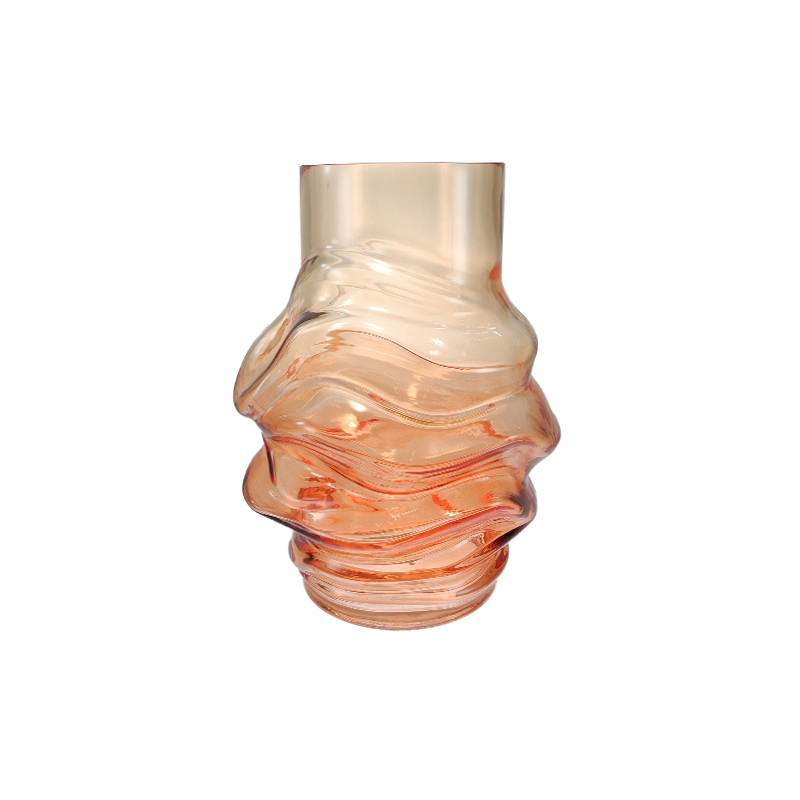 Oval-shaped Gradient Glass Vase YD-TDH-136