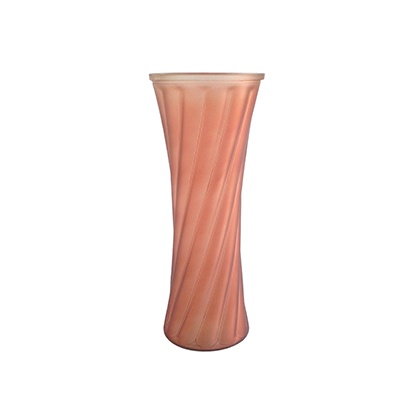 Lotus Root Pink Swirl Shape Glass Vases YD-CGV-049