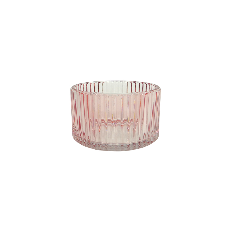 Texture Spray Color Glass Candle Holder YD-ND-376