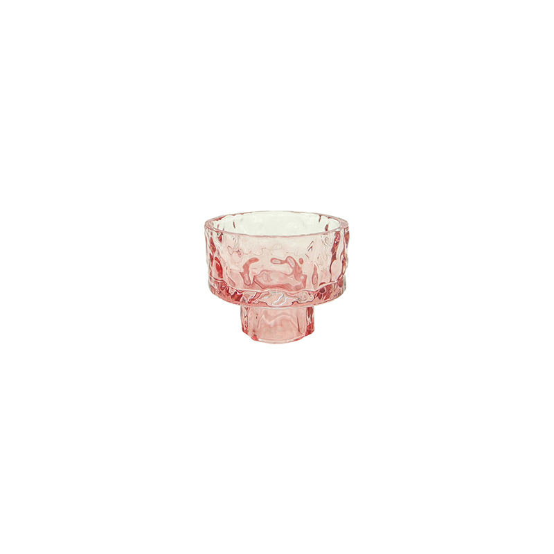Textured Color Spray Glass Candle Holder YD-ND-380