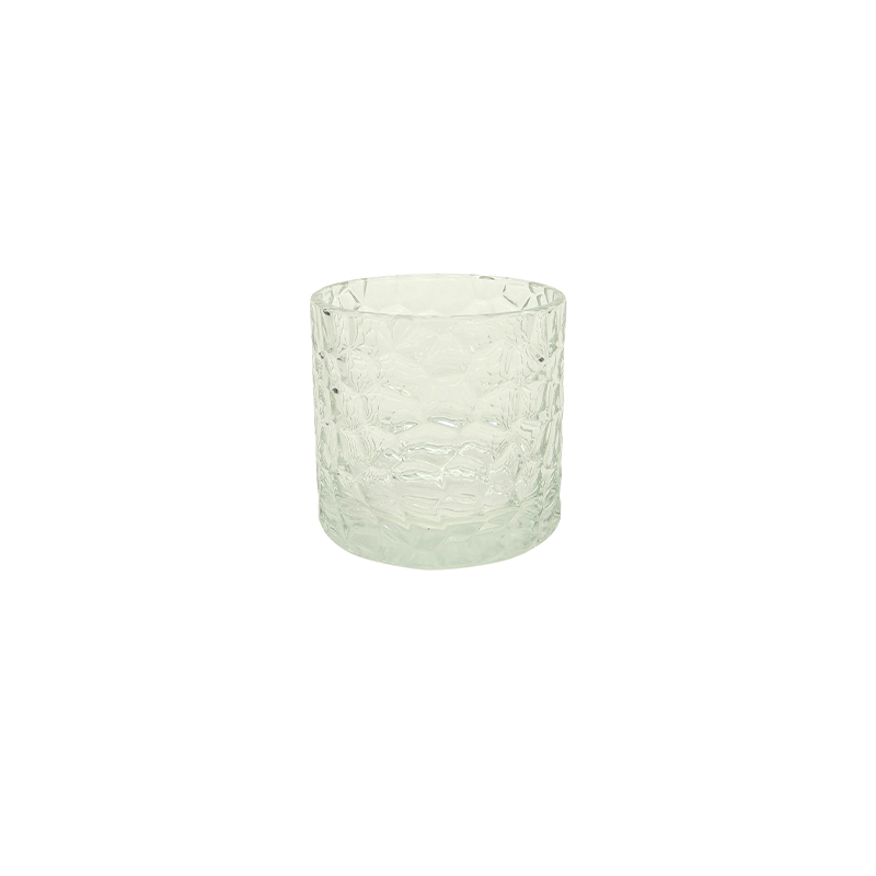 Spray Color Textured Glass Candle Holder YD-ND-381