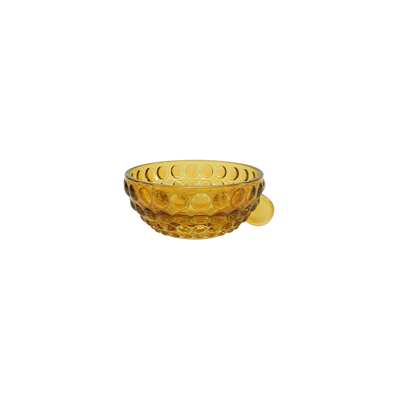 Bowl-shaped Spray Colored Glass Candle Holder YD-ND-389
