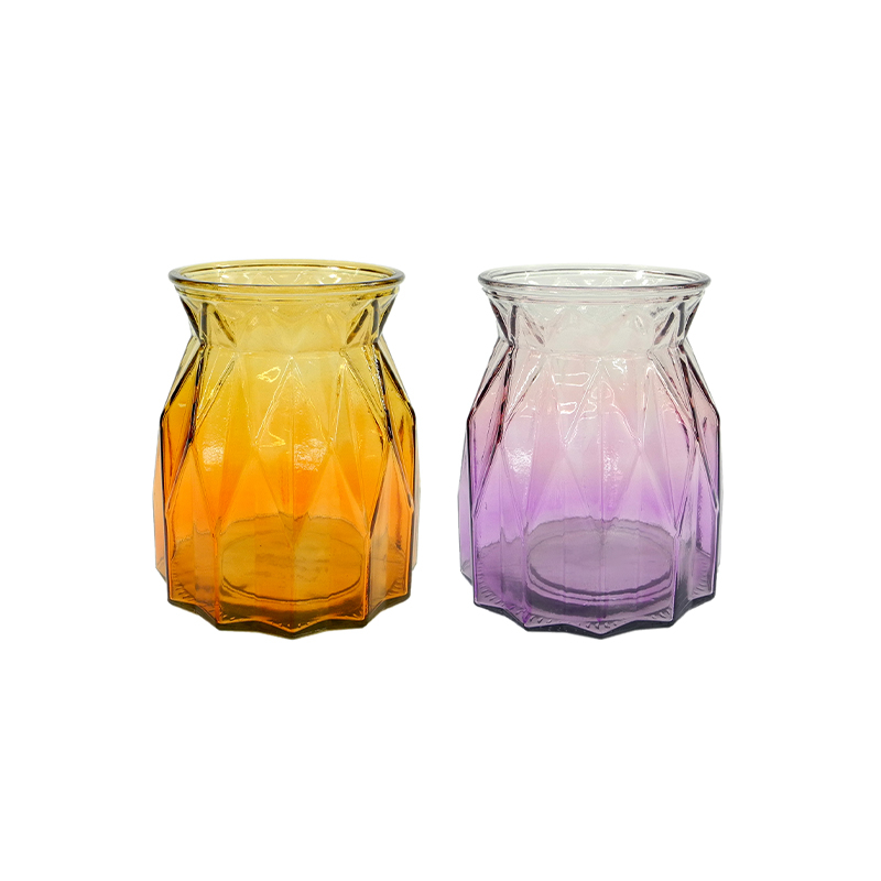 Origami Gradient Spray Color Glass Vase YD-ND-335