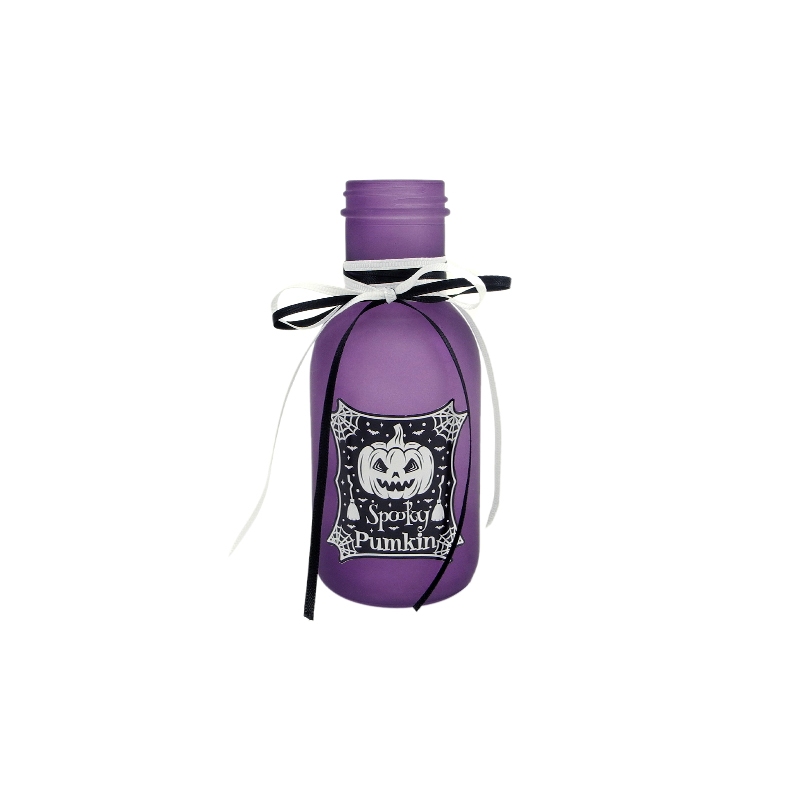 Halloween Purple Frosted Glass Bottle YD-HAL-106