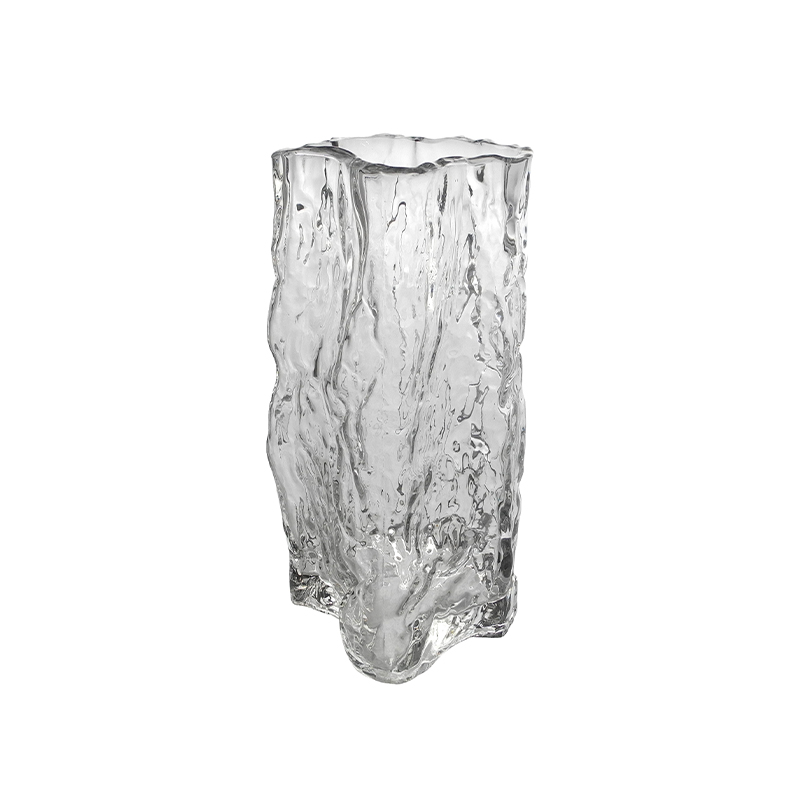 Shaped Textured Glass Vase YD-CGV-207