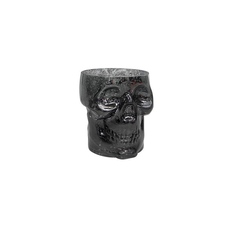Skull Shattered Silver Glass YD-HAL-114