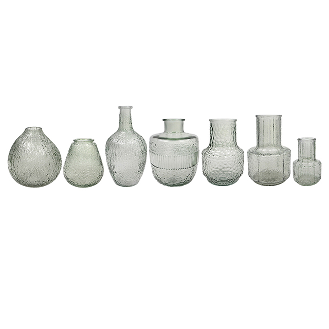 Green Textured Glass Vase YD-TDH-091