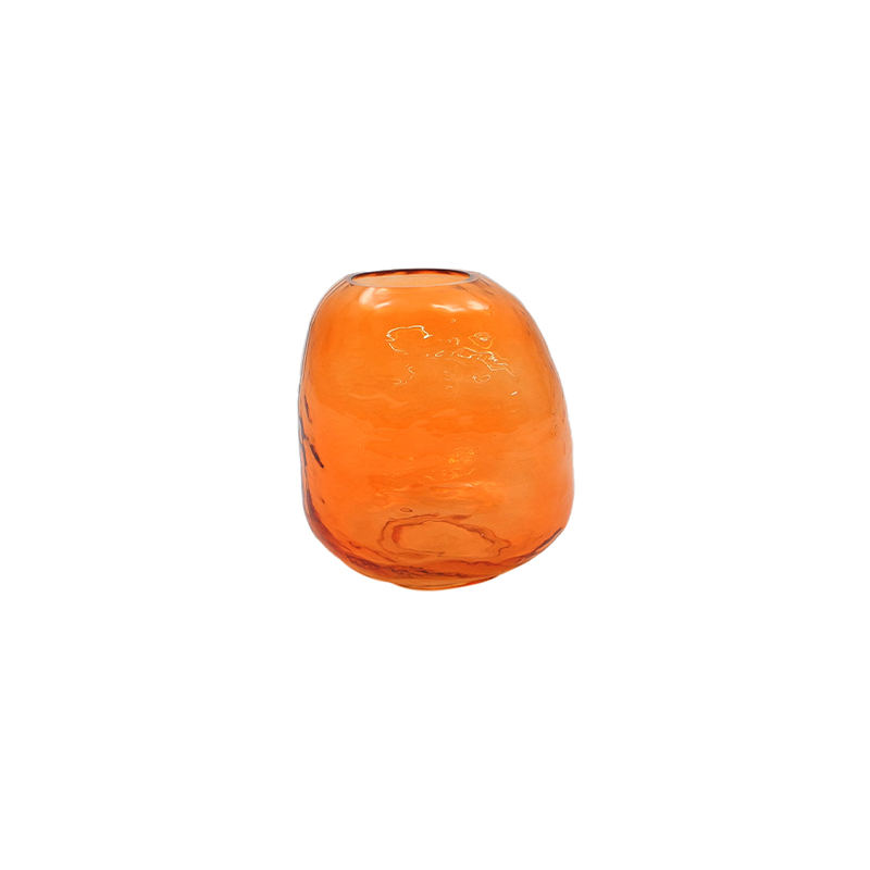 Orange Textured Glass Vase YD-TDH-101