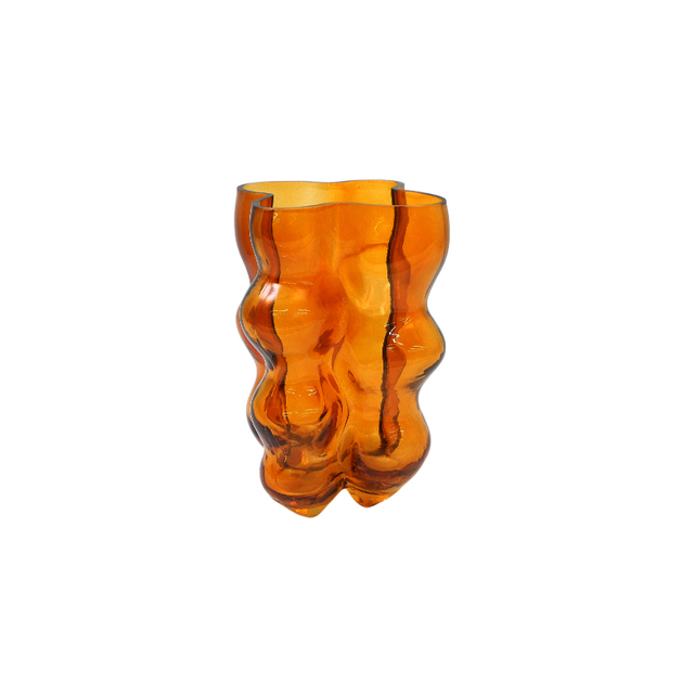 Brown Irregular-shaped Glass Vase YD-TDH-095