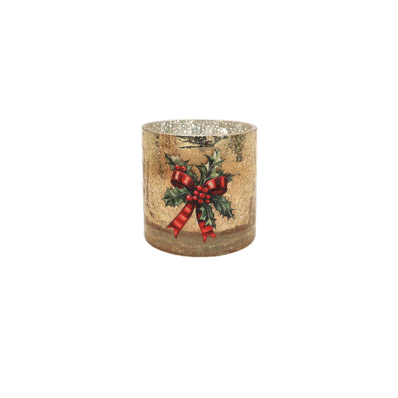 Christmas Glass Decorations with Bow Patterns YD-CX-097