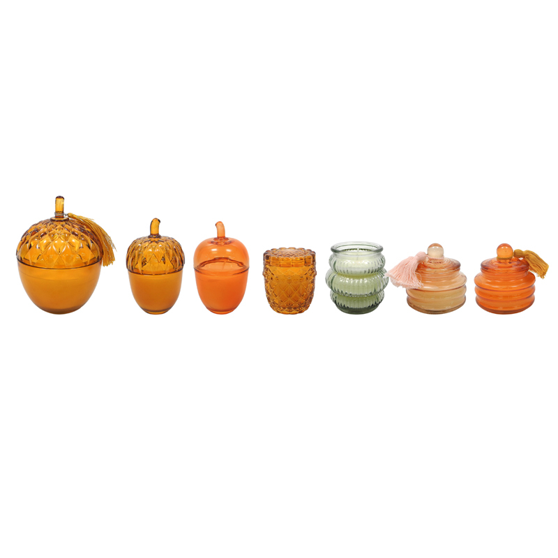 Spray-colored Small Glass Candles YD-ND-462