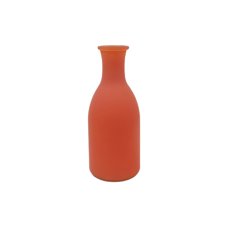 Red Frosted Glass Vase YD-ND-470