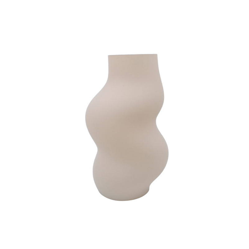 Khaki Frosted Glass Vase YD-ND-471